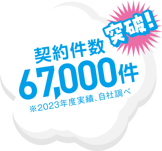 契約件数67,000件突破！